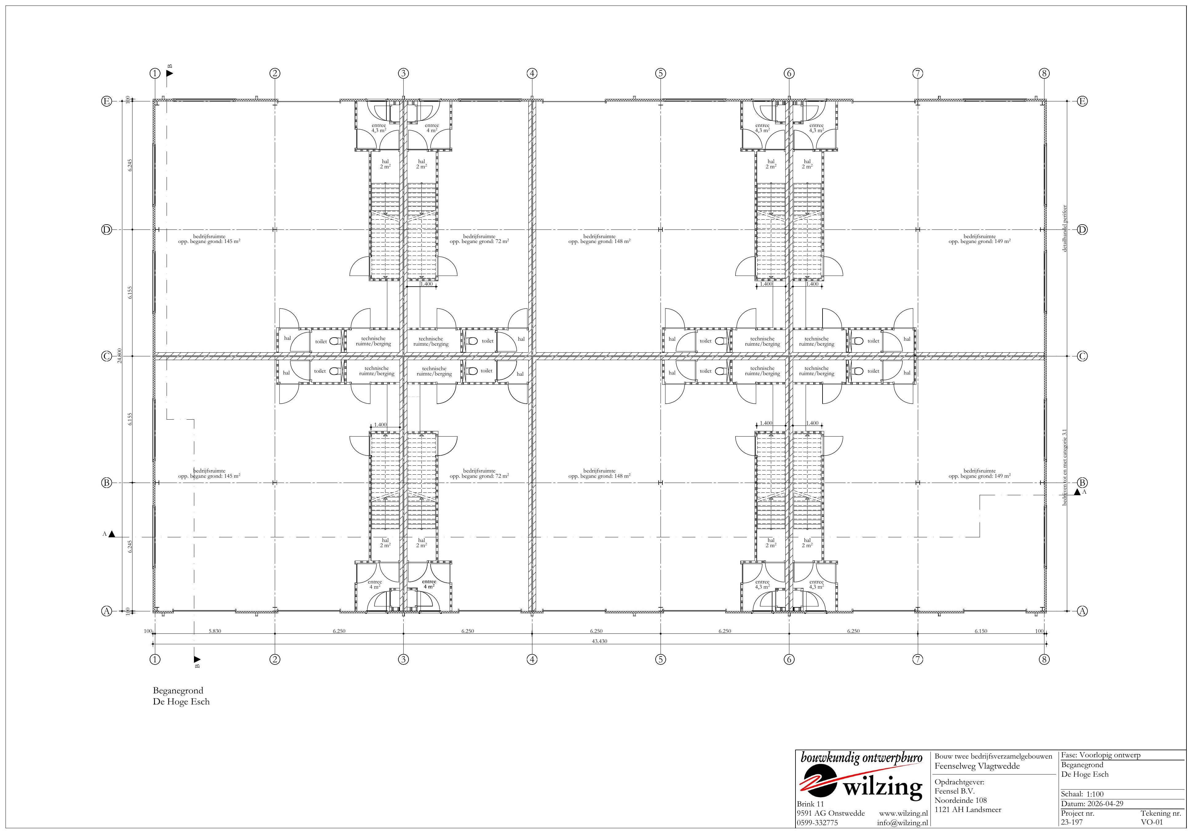 Plattegrond begane grond De Hoge Esch