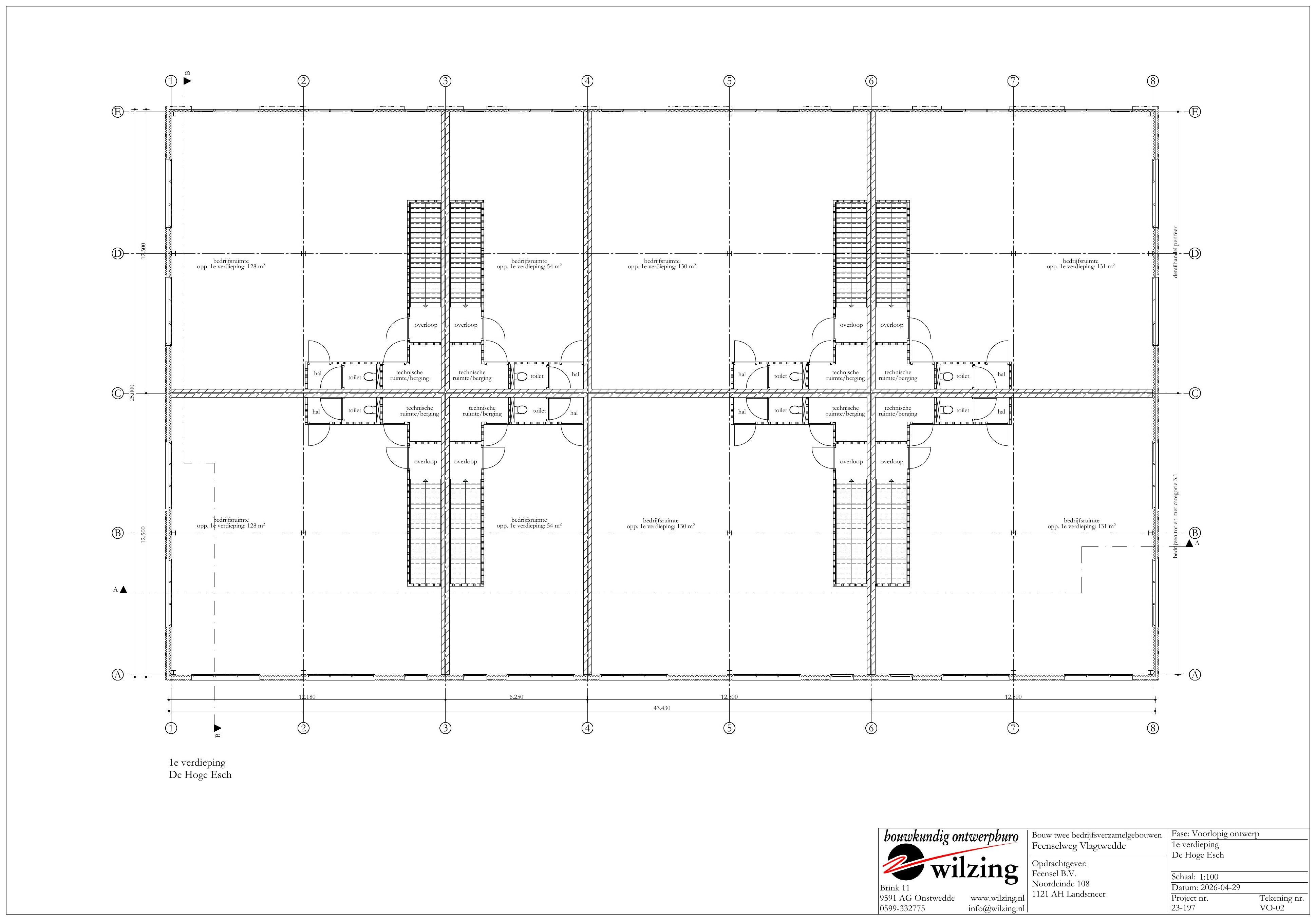 Plattegrond 1e verdieping De Hoge Esch